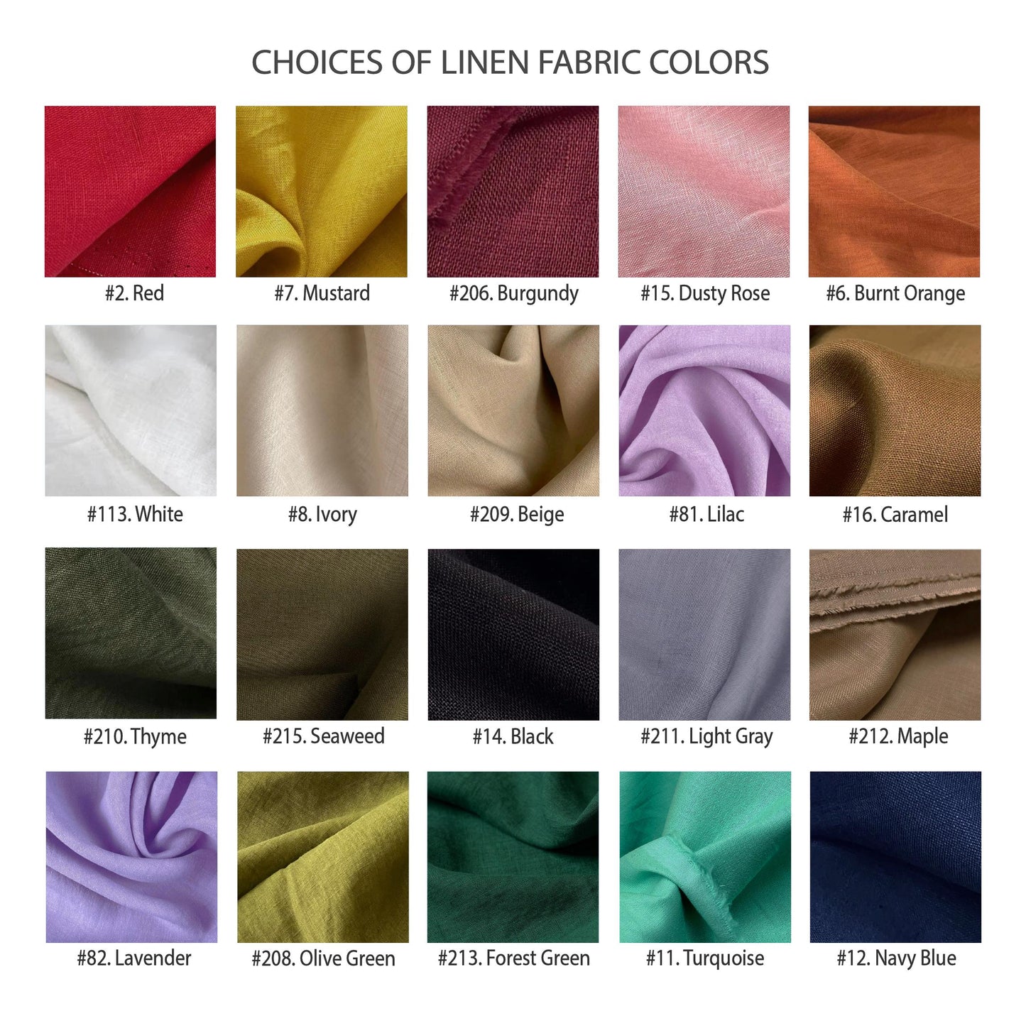 Fabric Swatch Color Palette