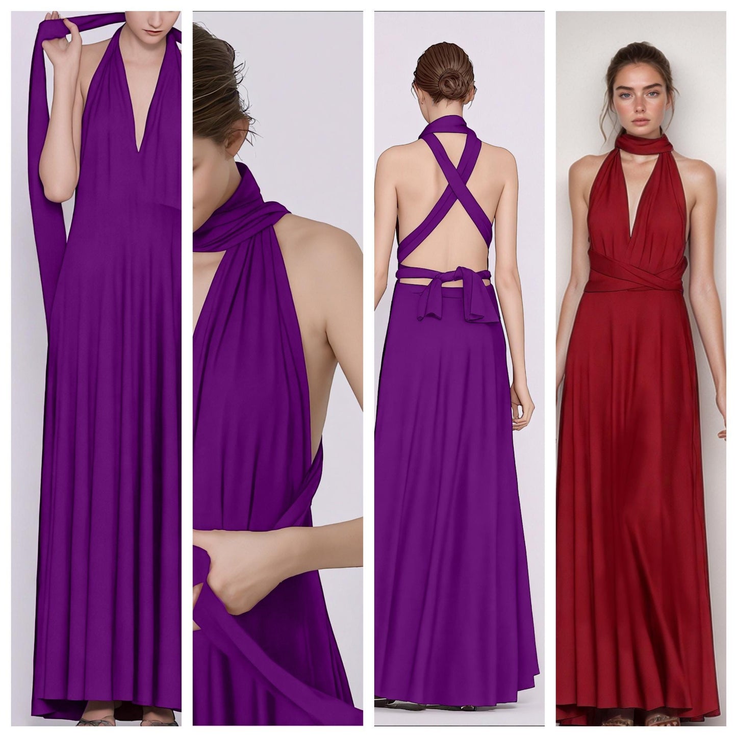 Convertible Infinity Dress, Multiway Evening Gown, Customizable Wrap Dress | 241101A