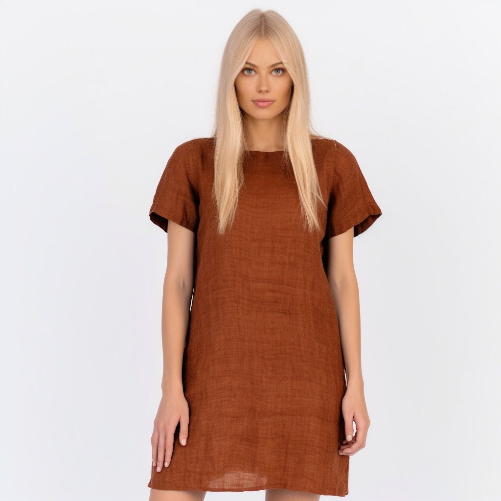 Handmade Linen Summer Dress for Women | Maternity and Oversized Options | Relaxed Summer Fit | Personalized Gift for Her | 230516A