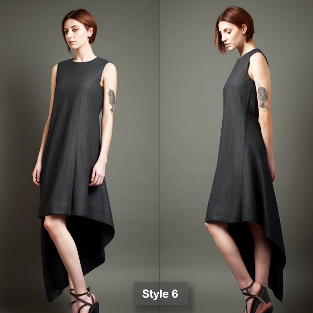 Timeless Elegance: Black Linen Tank Dress for Effortless Style, Handcrafted Comfort and Chic Simplicity, Perfect Summer Attire | 230811A