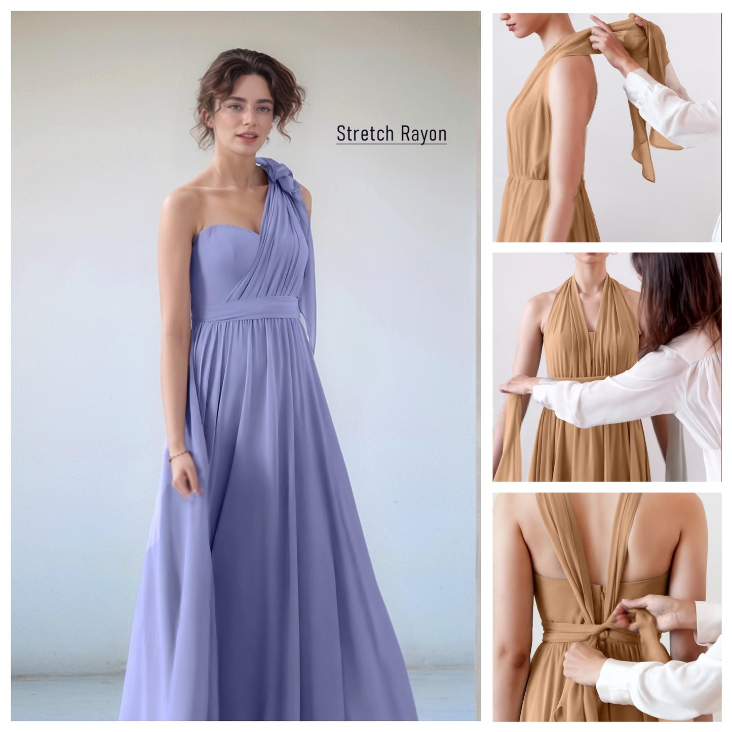 Elegant Multiway Convertible Gown - Transformable Infinity Dress for Bridesmaids & Special Events | SKU.25T09T3