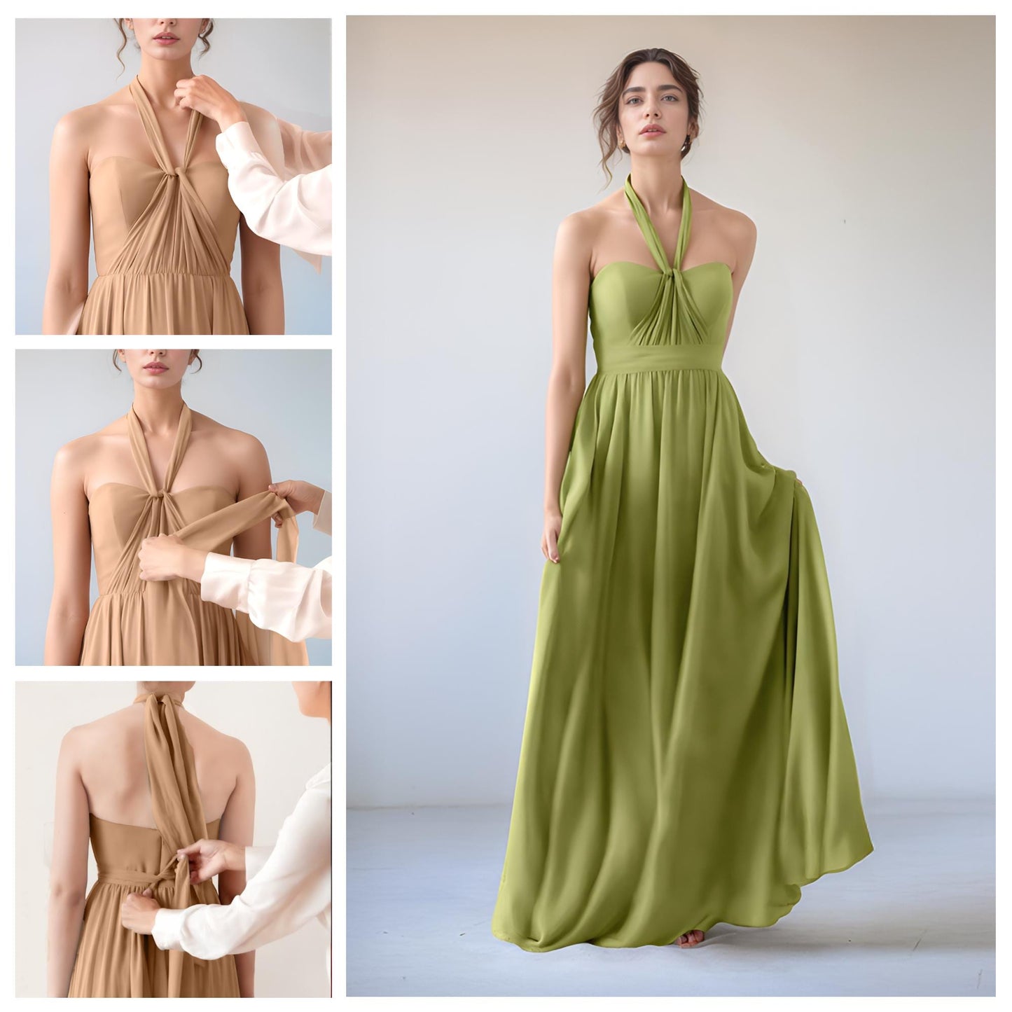 Elegant Multiway Convertible Gown - Transformable Infinity Dress for Bridesmaids & Special Events | SKU.25T09T3