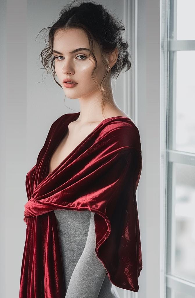 Burgundy red Velvet Shawl | Velvet Evening Wrap | Wedding Shawl | Warm Winter Shawl Wrap | Bothside velvet | Custom order