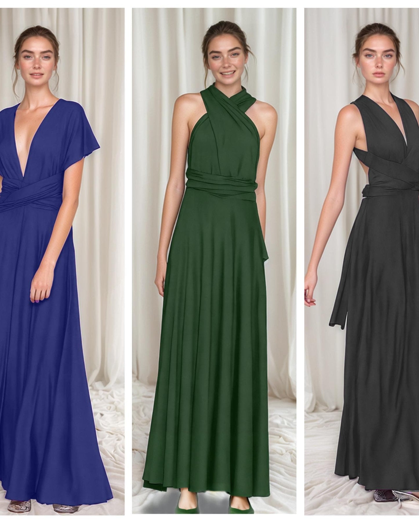 Convertible Infinity Dress, Multiway Evening Gown, Customizable Wrap Dress | 241101A
