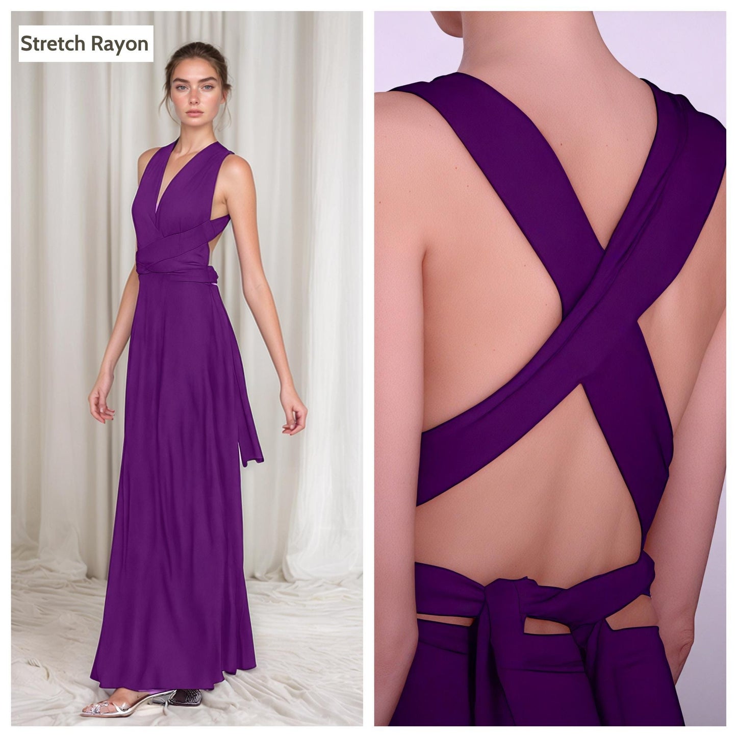 Custom Infinity Wrap Dress, Personalized Multiway Gown, Tailored Convertible Formal Dress | 241101B