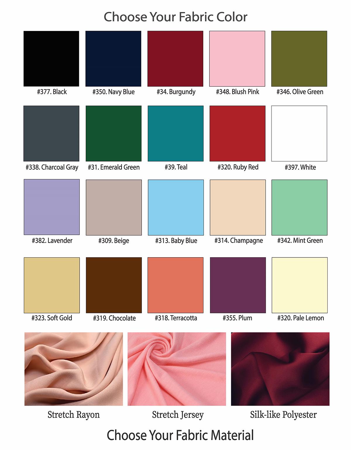 Fabric Swatch Color Palette