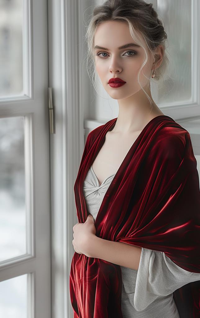 Burgundy red Velvet Shawl | Velvet Evening Wrap | Wedding Shawl | Warm Winter Shawl Wrap | Bothside velvet | Custom order