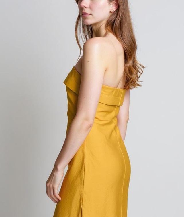 Custom Strapless Linen Mini Dress - Elastic Linen Summer Tube Dress, Made to Order for Women | SKU.25T15T5L
