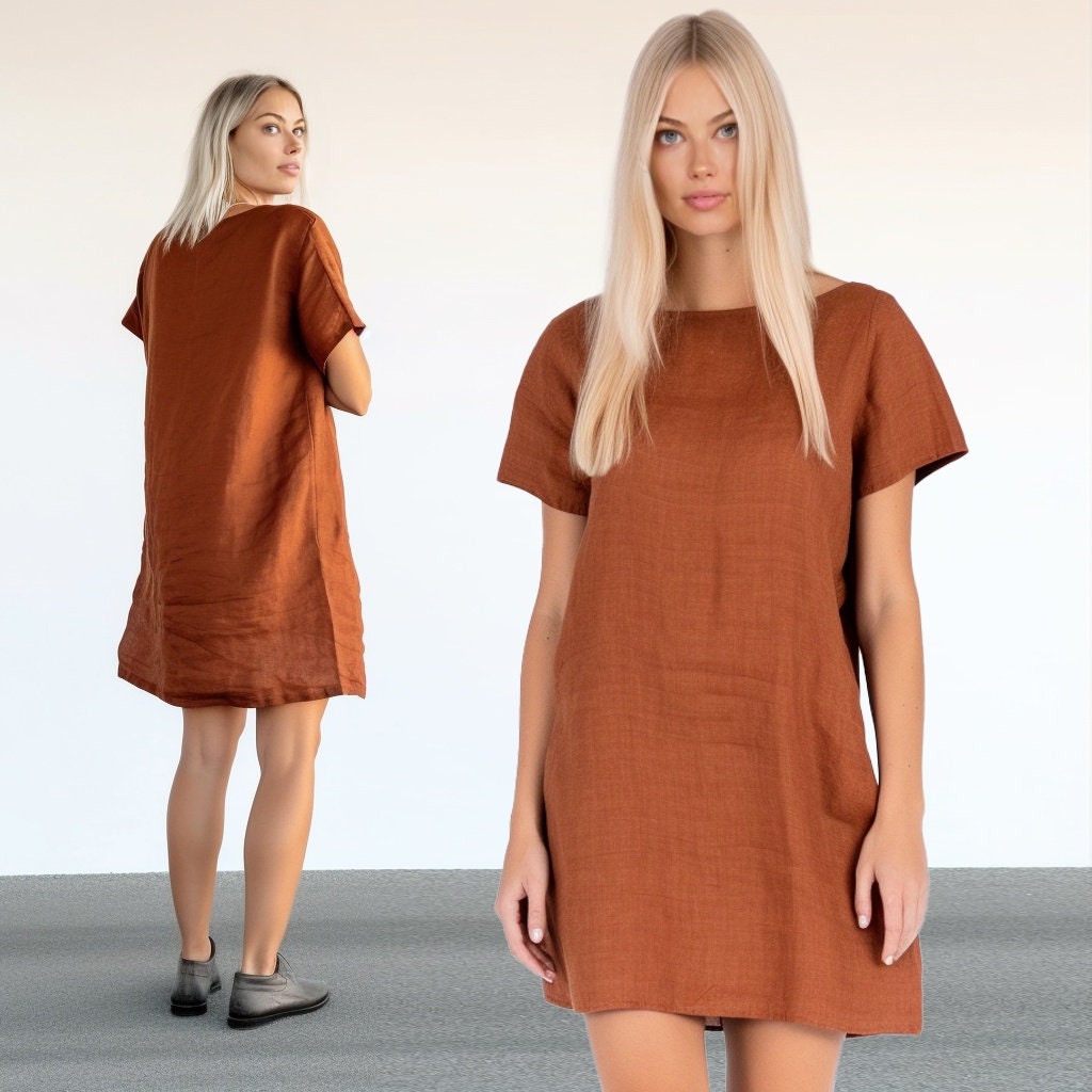 Handmade Linen Summer Dress for Women | Maternity and Oversized Options | Relaxed Summer Fit | Personalized Gift for Her | 230516A