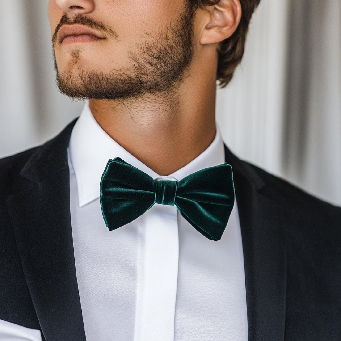 Velvet Wedding Tie Collection: Necktie, Bow Tie, and Pocket Squares. Perfect Handmade Accessories for Groomsmen.