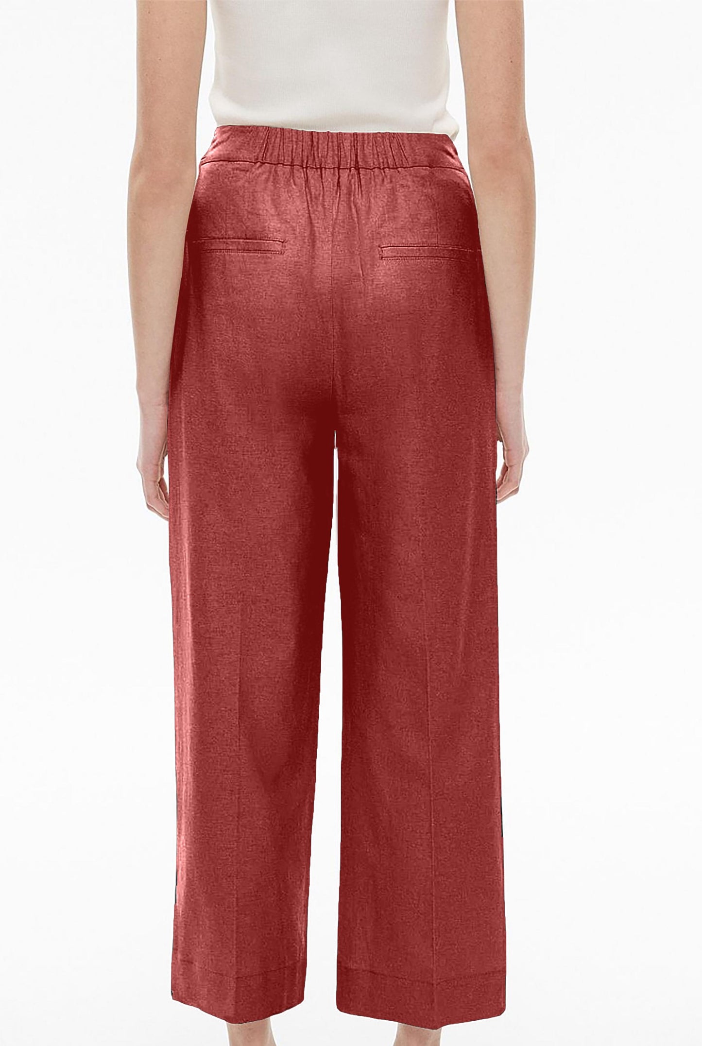 Wide-Leg Linen Pants for Women – High-Waisted Casual Cropped Trousers | SKU.25T11T7X