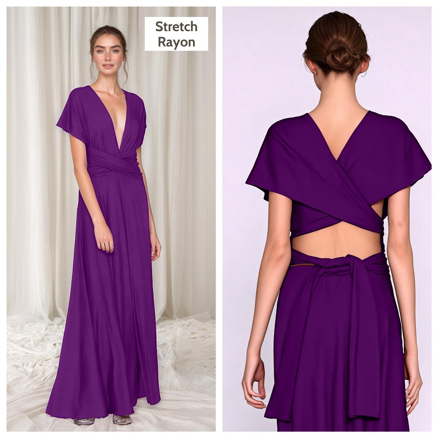 Custom Infinity Wrap Dress, Personalized Multiway Gown, Tailored Convertible Formal Dress | 241101B