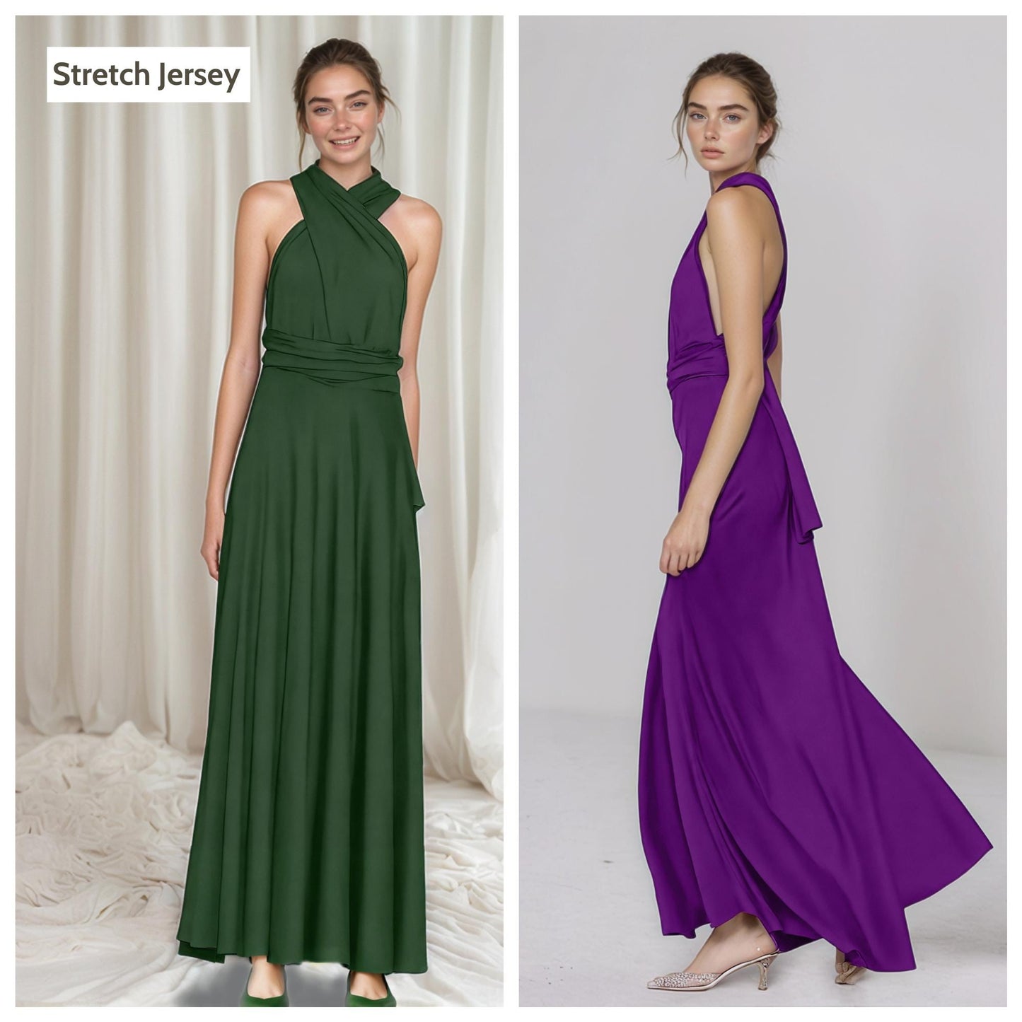 Custom Infinity Wrap Dress, Personalized Multiway Gown, Tailored Convertible Formal Dress | 241101B