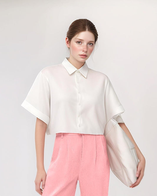 Blush Pink Wide-Leg Linen Pants – High-Waist Casual Trousers for Women | SKU.25T11T6B