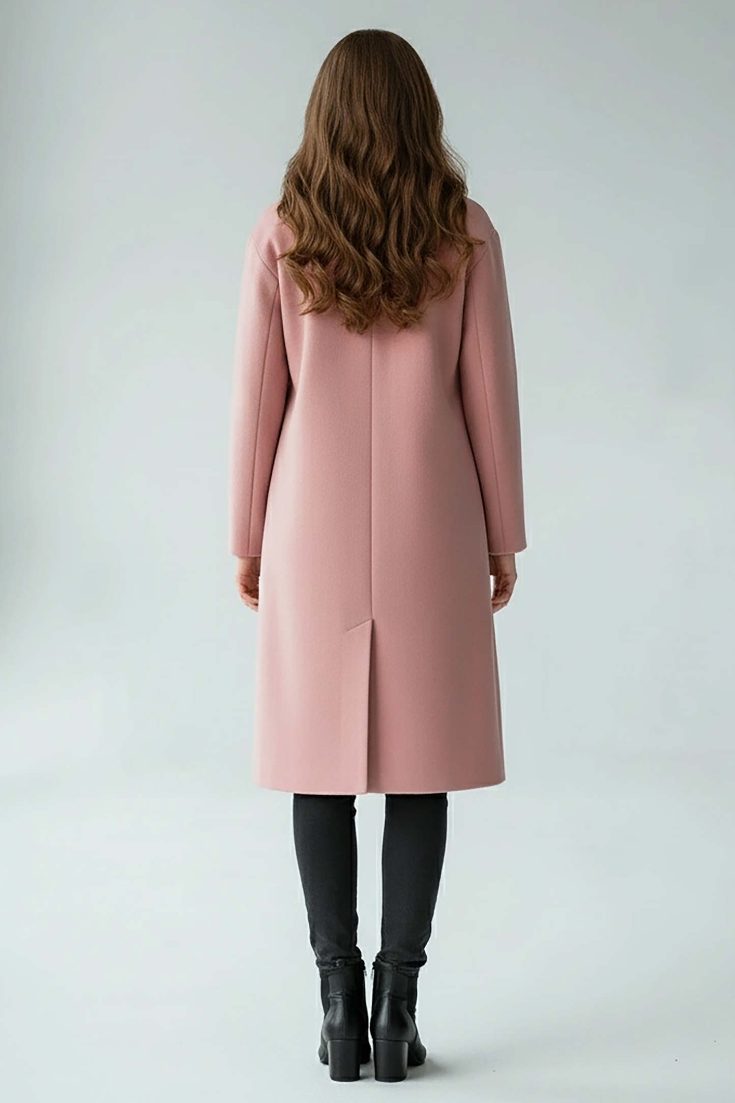 Blush Wool Overcoat – Chic Tailored Long Coat with Minimalist Silhouette | 25T35T5M