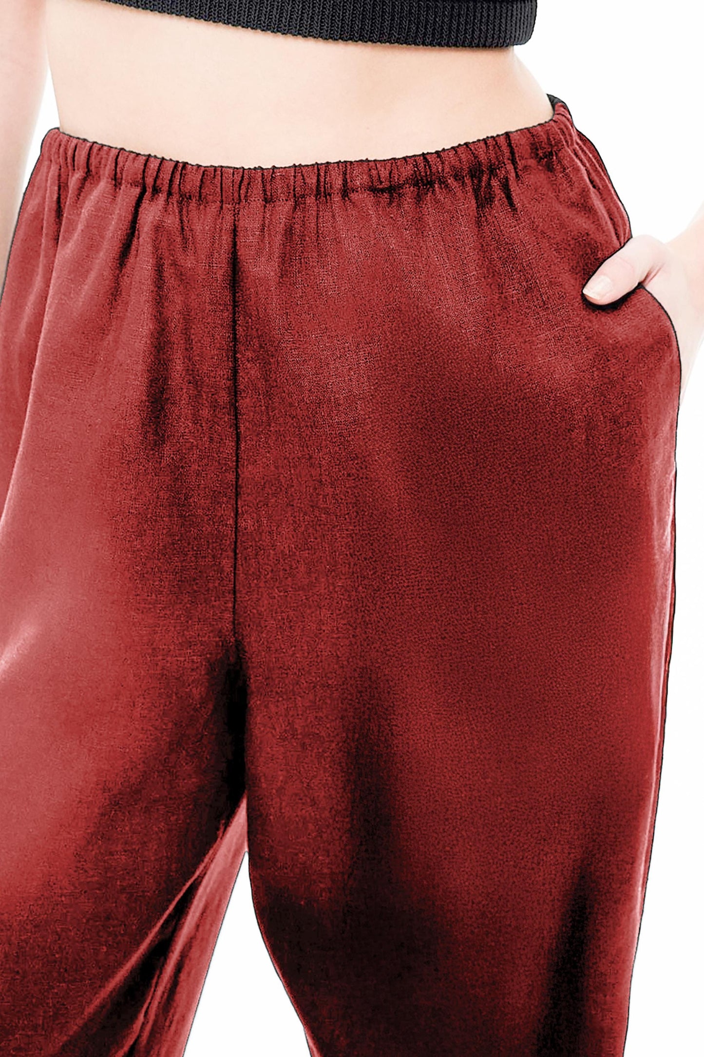 Women's Linen Wide-Leg Pants – High Waist, Loose Fit, Lightweight Loungewear | SKU.25T11T6I
