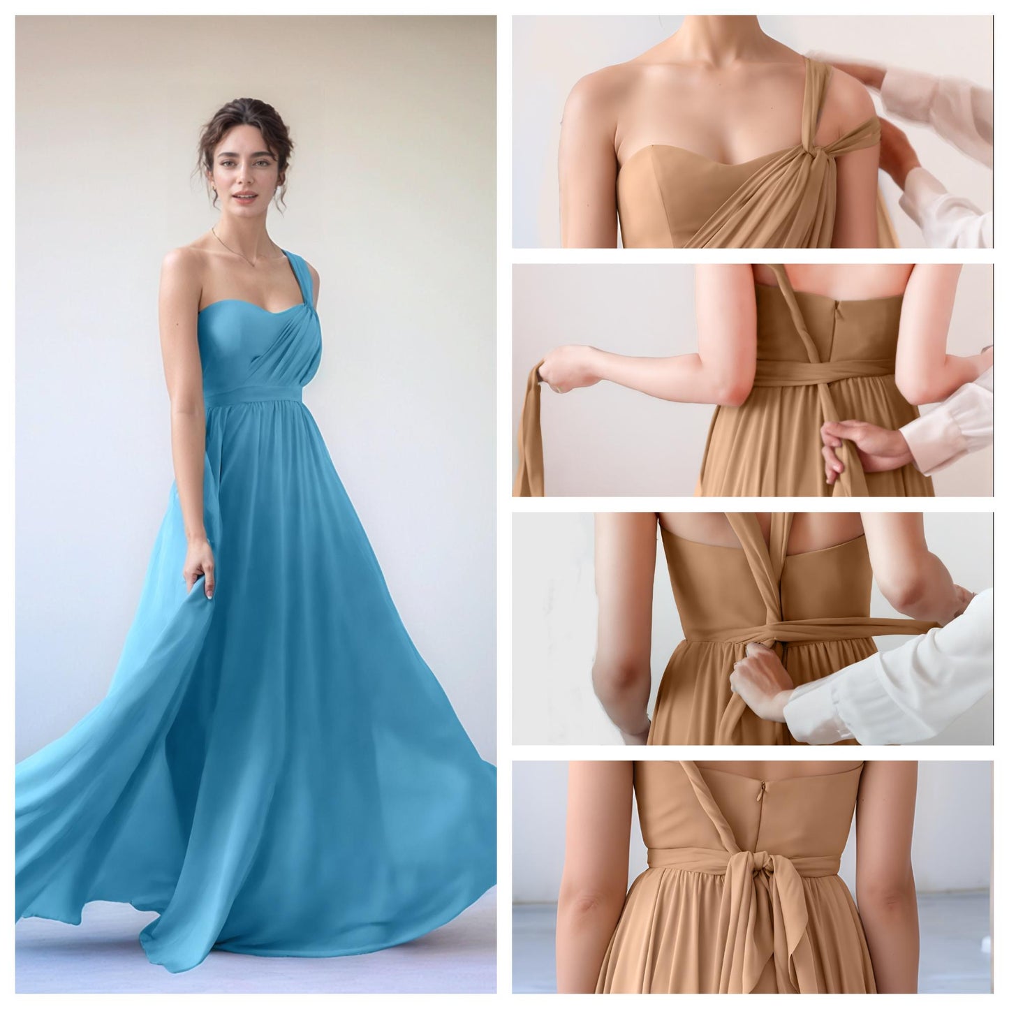 Elegant Multiway Convertible Gown - Transformable Infinity Dress for Bridesmaids & Special Events | SKU.25T09T3