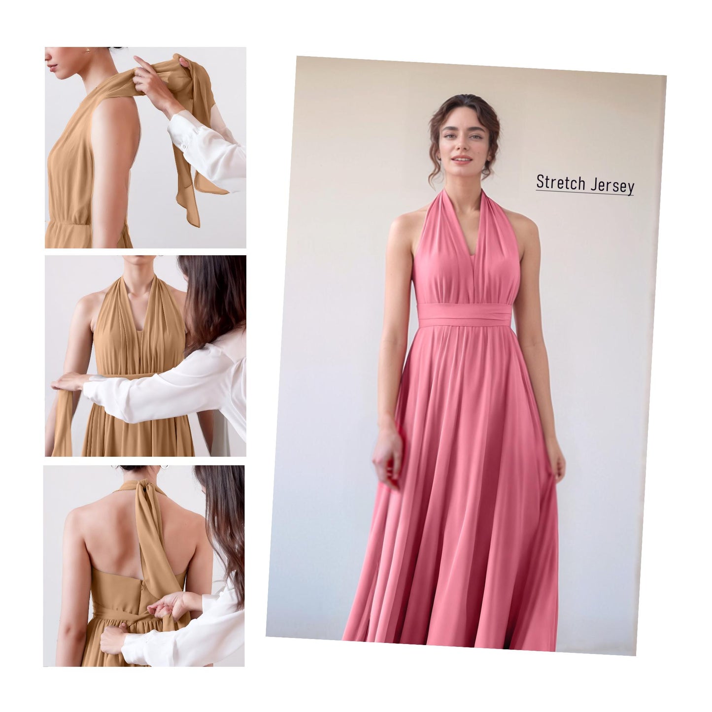 Elegant Multiway Convertible Gown - Transformable Infinity Dress for Bridesmaids & Special Events | SKU.25T09T3